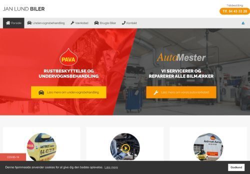 Screenshot af Jan Lund Biler - AutoMester Aarup