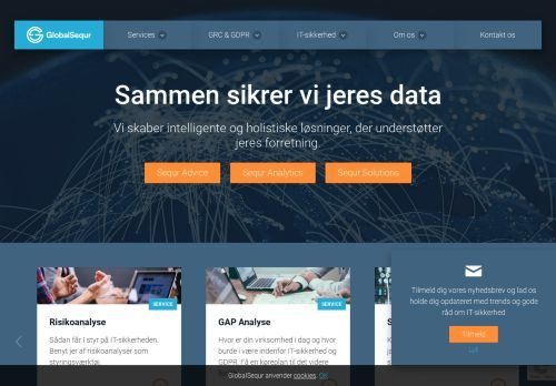 Screenshot af GlobalSequr A/S