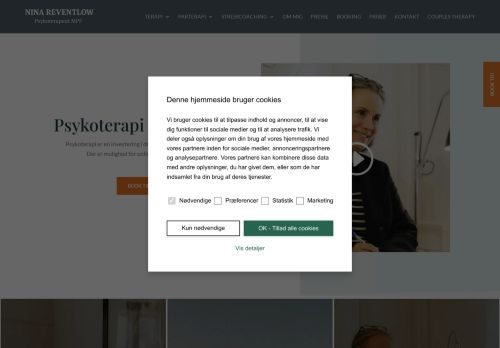 Screenshot af Psykoterapi København