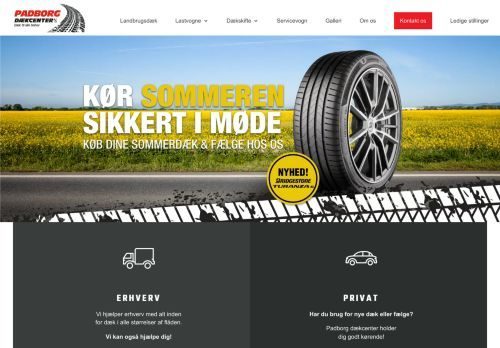 Screenshot af Padborg Dækcenter