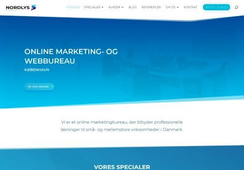Screenshot af Nordlys Marketing