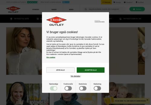 Screenshot af Dansk Outlet Webshop