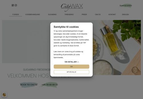 Screenshot af City Wax - Voksbehandling i København