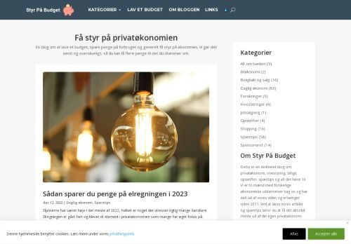 Screenshot af Styr på budget