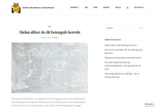 Screenshot af spiritussen.dk