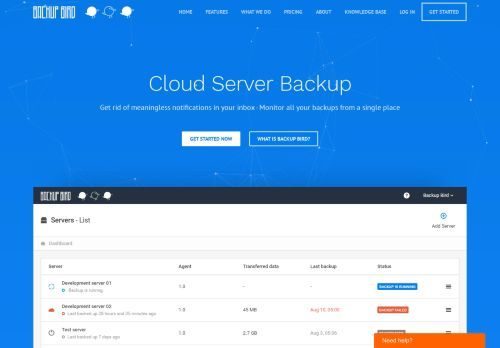 Screenshot af Backup Bird ApS