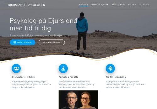 Screenshot af Djursland-psykologen