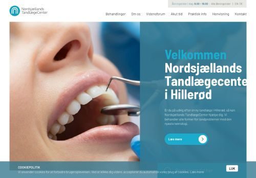 Screenshot af Nordsjællands Tandlægecenter