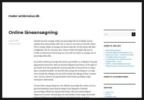 Screenshot af Malerfirmaet Ambrosius