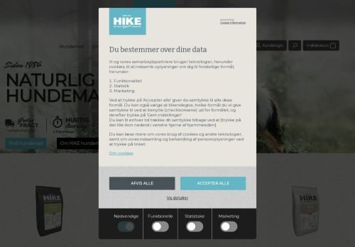 Screenshot af Hike Petfood A/S