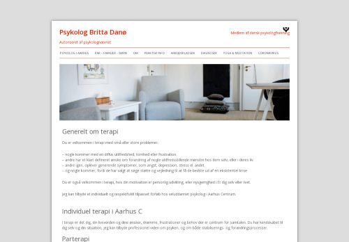 Screenshot af Århus psykolog tilbyder effektiv terapi