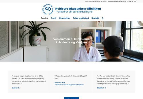 Screenshot af Hvidovre Akupunktur Klinikken