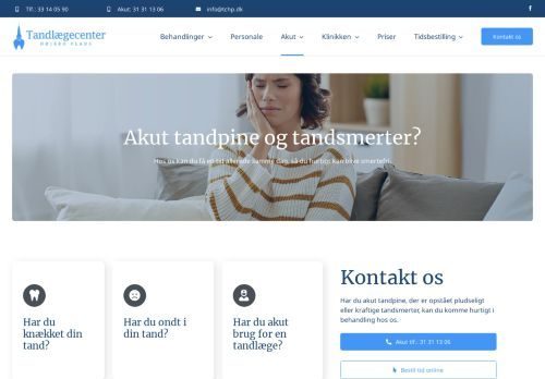 Screenshot af Tandlægecenter Højbro Plads
