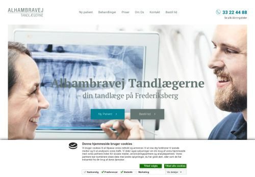 Screenshot af Alhambravej Tandlægerne