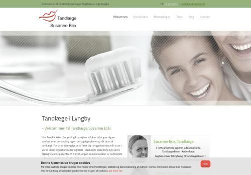 Screenshot af Tandklinikken Sorgenfrigårdsvej