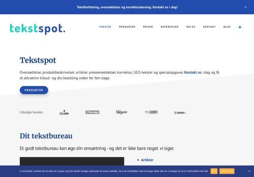 Screenshot af Tekstspot