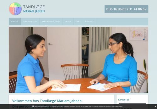 Screenshot af Valby tandlæge - Mariam jabeen