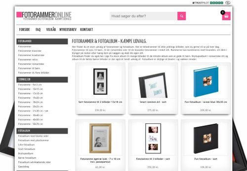 Screenshot af Fotorammer-online.dk