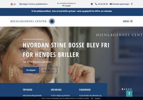 Screenshot af Øjenlægernes Center