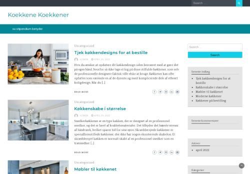 Screenshot af Køkkener DK