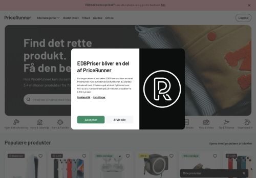 Screenshot af Edbpriser