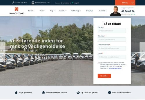 Screenshot af Nanostone.dk - Fliserens m.m.