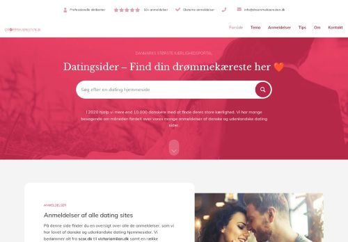 Screenshot af Droemmekaeresten.dk
