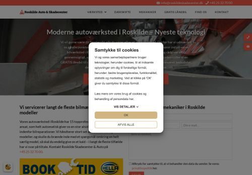 Screenshot af Roskilde Auto & Skadecenter
