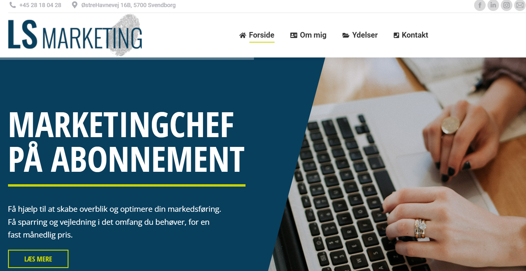 Screenshot af LS Marketing