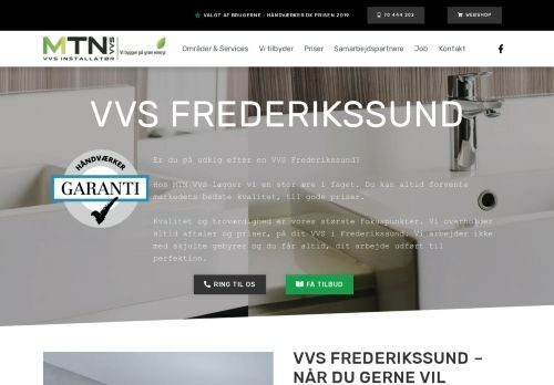 Screenshot af MTN VVS / VVS'er Frederikssund