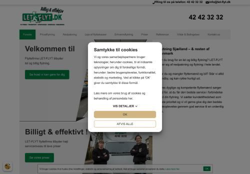 Screenshot af LET-FLYT.DK