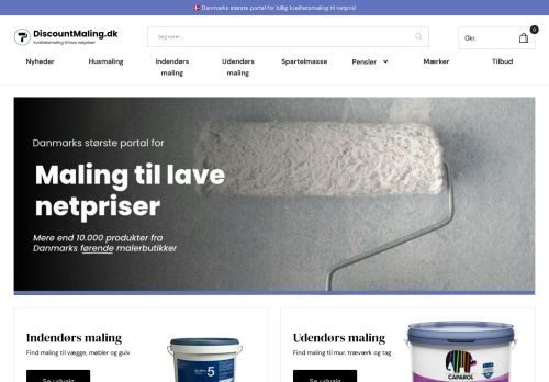 Screenshot af DiscountMaling.dk